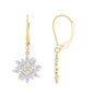 Lab Grown Diamond Flower Hoop Earrings