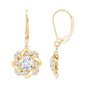Lab Grown Diamond Flower Hoop Earrings For Her