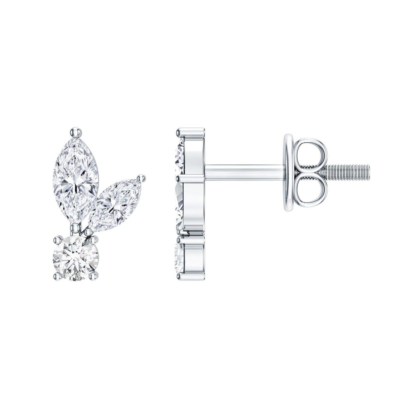 Certified Lab Grown Diamond Everyday Earrings With Screw Back