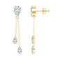 Certified Lab Grown Diamond Teardrop Dangle Earrings