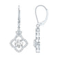 1.9 Carat Certified Lab Round Diamond Flower Drop Earrings