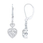 Certified 2.5 Carat Lab Grown Diamond Heart Drop Earrings