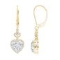 Certified 2.5 Carat Lab Grown Diamond Heart Drop Earrings
