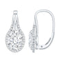 Certified 2.5 Carat Lab Grown Diamond Halo Designer Earrings