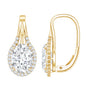 Certified 2.5 Carat Lab Grown Diamond Halo Designer Earrings
