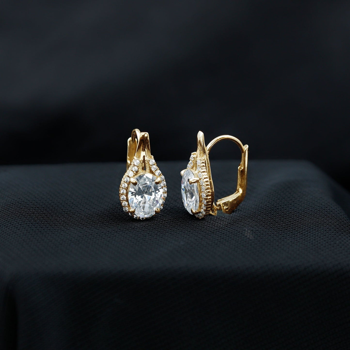 Certified 2.5 Carat Lab Grown Diamond Halo Designer Earrings