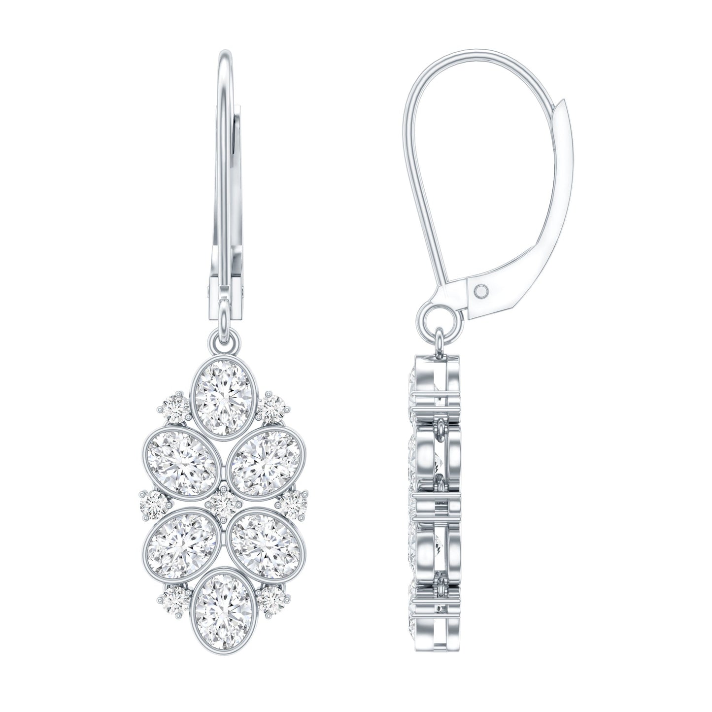 Certified Lab Grown Diamond Designer Drop Earrings