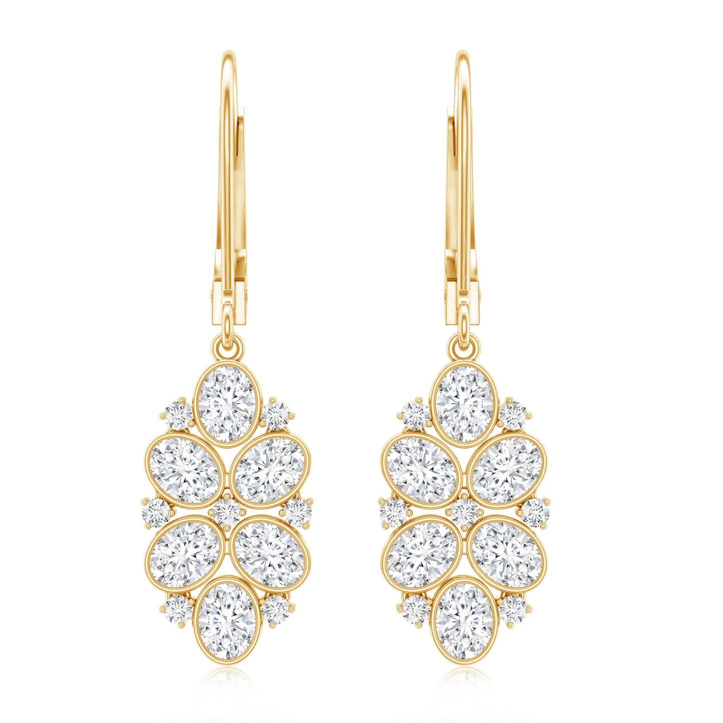 Certified Lab Grown Diamond Designer Drop Earrings