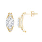 2.5 Carat Oval Lab Grown Diamond Vintage Style Stud Earrings