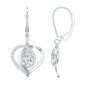 Certified 1.3 Carat Pear Lab Grown Diamond Heart Drop Earrings