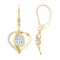 Certified 1.3 Carat Pear Lab Grown Diamond Heart Drop Earrings