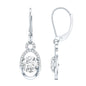 Certified 2.5 Carat Round Lab Grown Diamond Drop Hoop Earrings