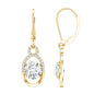 Certified 2.5 Carat Round Lab Grown Diamond Drop Hoop Earrings
