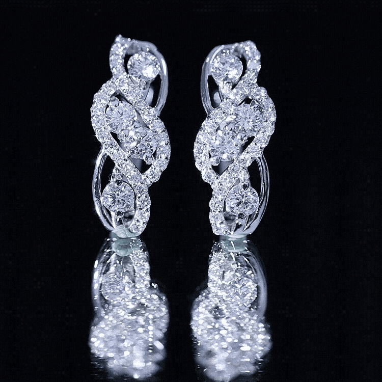 Lab Grown Diamond Infinity Earrings For Women