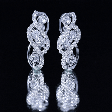 Lab Grown Diamond Infinity Earrings For Women