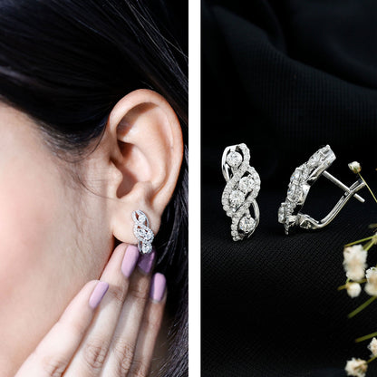 Lab Grown Diamond Infinity Earrings For Women