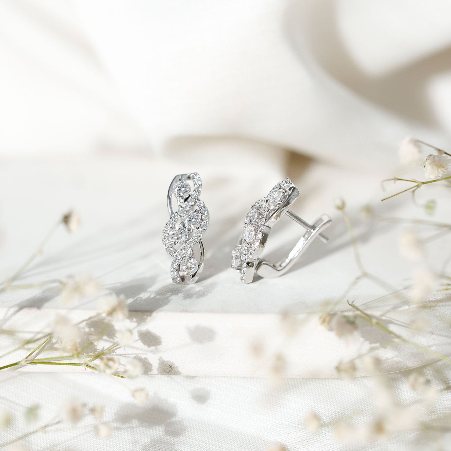Lab Grown Diamond Infinity Earrings For Women