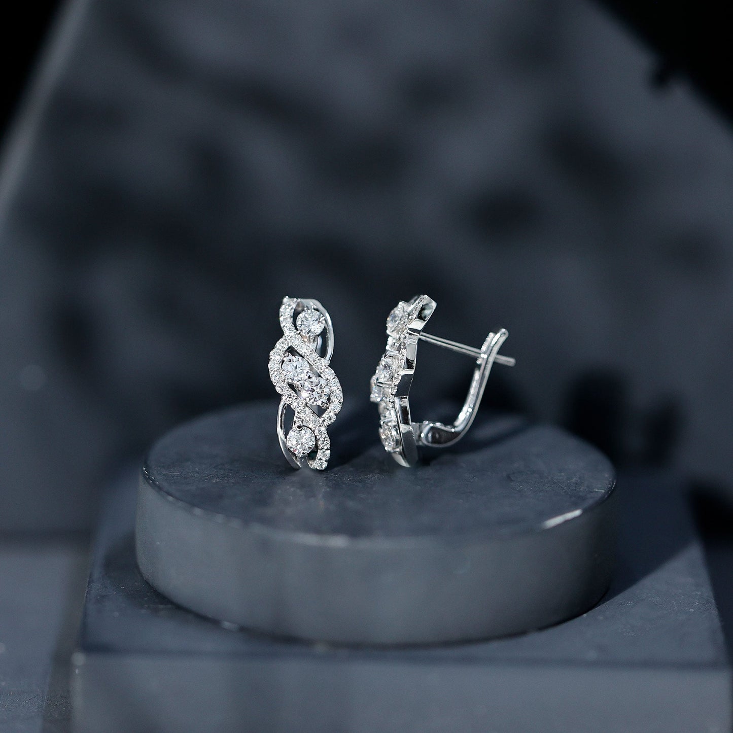 Lab Grown Diamond Infinity Earrings For Women