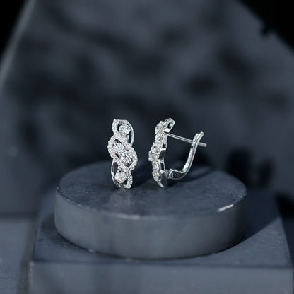 Lab Grown Diamond Infinity Earrings For Women