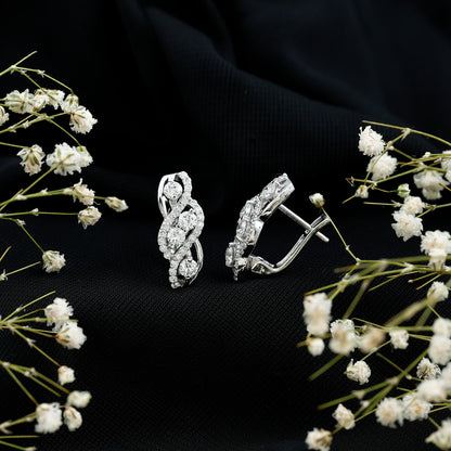 Lab Grown Diamond Infinity Earrings For Women