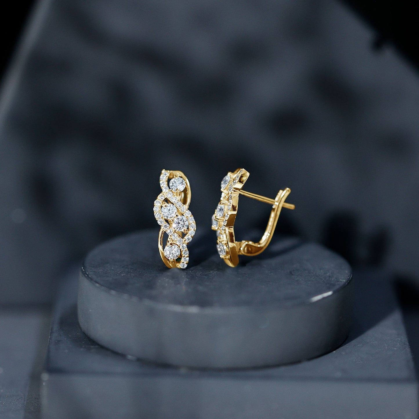 Lab Grown Diamond Infinity Earrings For Women