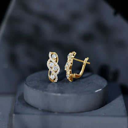 Lab Grown Diamond Infinity Earrings For Women
