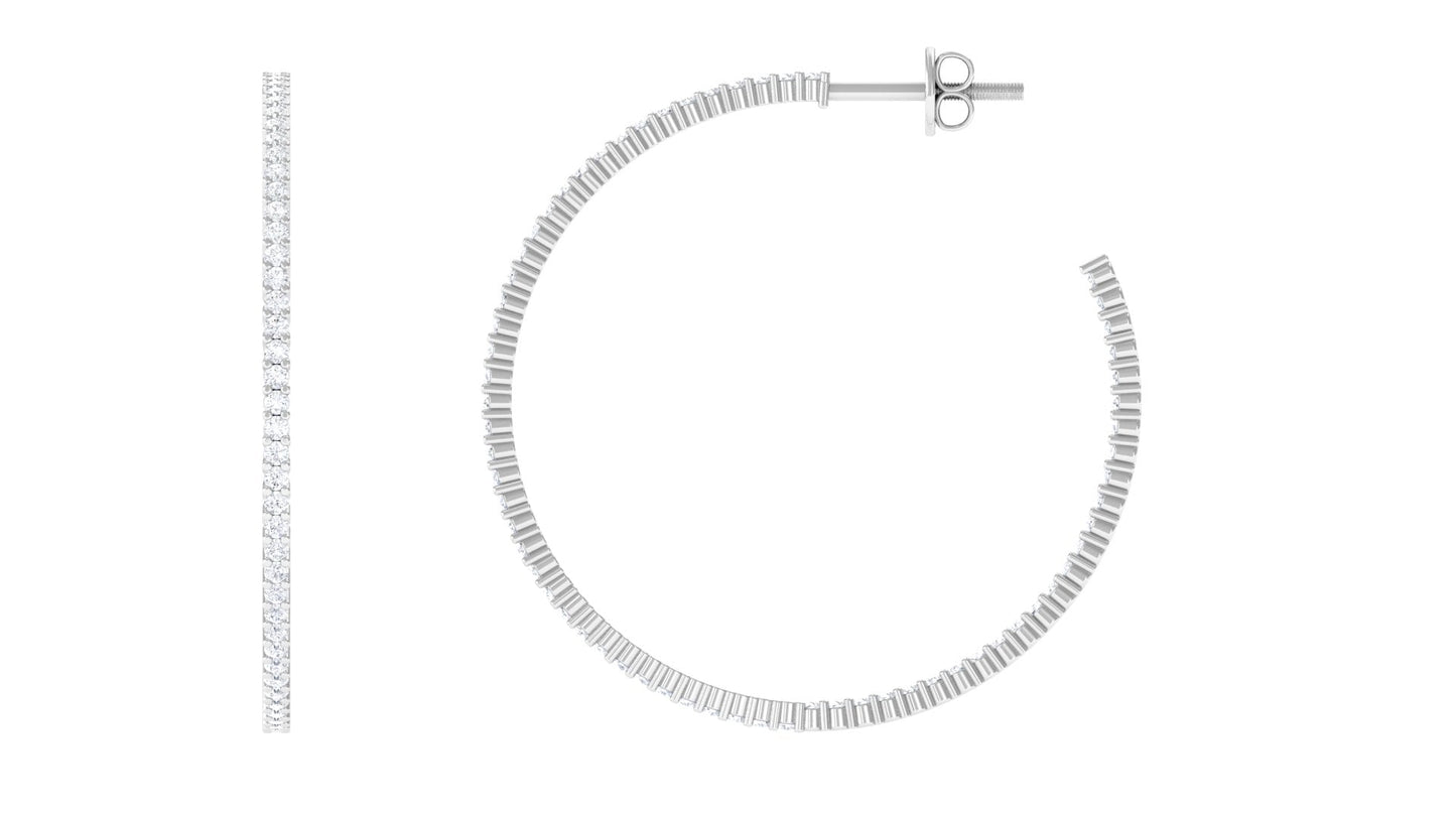 Certified Moissanite Big Hoop Earrings