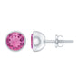 Natural 2.4 Carat Pink Tourmaline Stud Earrings with Screw Back