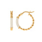Twisted Rope Hoop Earrings with Diamond