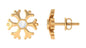 Minimal Diamond Snowflake Earrings with Screw Back
