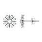 Certified Real Diamond Snowflake Earrings for Christmas