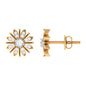 Certified Real Diamond Snowflake Earrings for Christmas