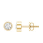 Minimalistic Bezel Set Diamond Stud Earrings