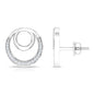 Certified Natural Diamond Circle in Circle Earrings