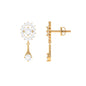 Natural Diamond Drop Dangle Earrings with Certificate