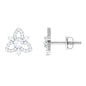 Genuine Diamond Floral Stud Earrings for Women