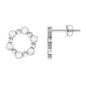 Real Diamond Circle Earrings with Screw Back