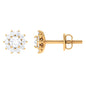 Natural Diamond Stud Earrings with Halo