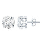 Certified 2.7 Carat Cubic Zirconia Stud Earrings with Screw Back
