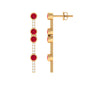 Created Ruby and Diamond Dangle Earrings