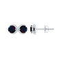 Natural 2 Stone Black Opal Infinity Earrings with Screw Back