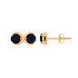 Natural 2 Stone Black Opal Infinity Earrings with Screw Back