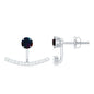 Classic Jacket Earrings with Black Opal and Diamond
