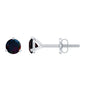 Solitaire Real Black Opal Martini Stud Earrings