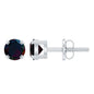 0.9 Carat Natural Black Opal Solitaire Stud Earrings with Screw Back