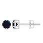 0.9 Carat Round Shape Black Opal Solitaire Stud Earrings