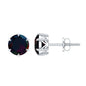 1.6 Carat Claw Set Black Opal Solitaire Stud earrings