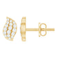 Nature Inspired Diamond Leaf Stud Earrings