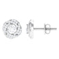 Classic Diamond Cluster Earrings with Screw Back