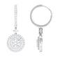 Certified Moissanite Drop Hoop Earrings for Women